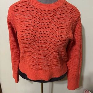 J. Crew Vibrant Orange Crew Neck Sweater